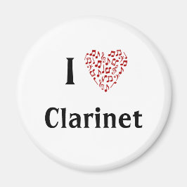 Imán I Heart Clarinet - Music Instrument