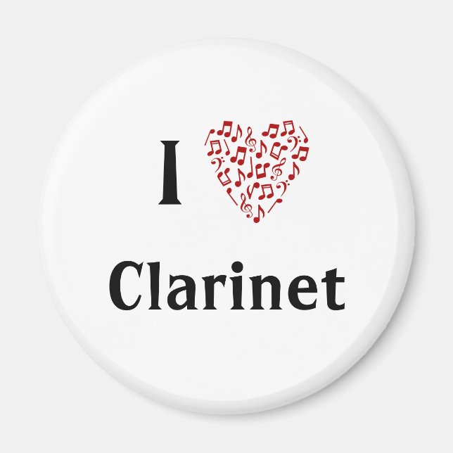 Imán I Heart Clarinet - Music Instrument (Frente)