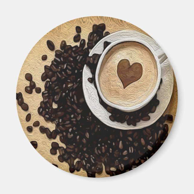 Imán I Heart Coffee (Frente)