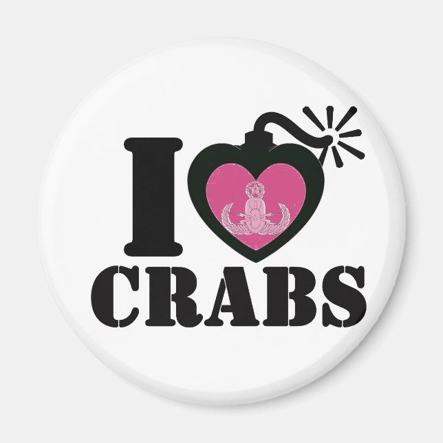 Imán I Heart Crabs (Frente)