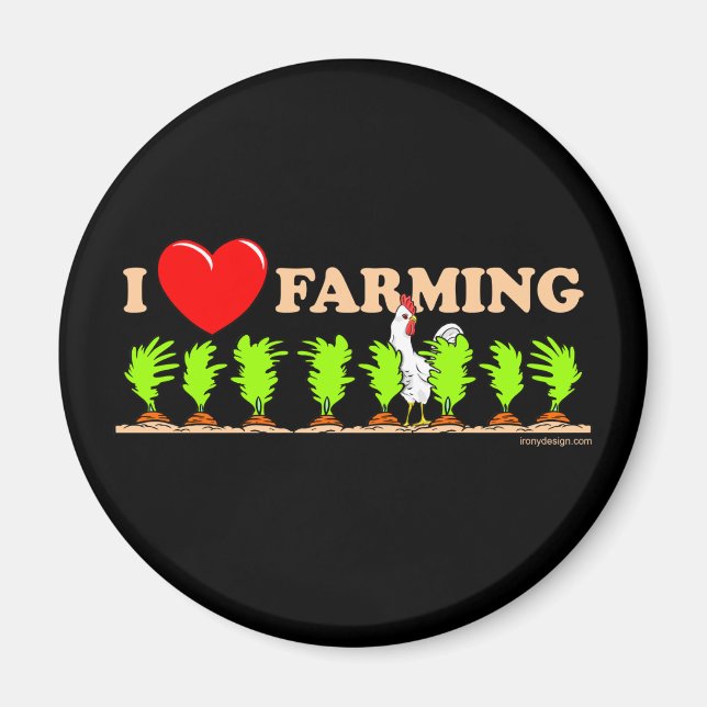 Imán I Heart Farming (Frente)