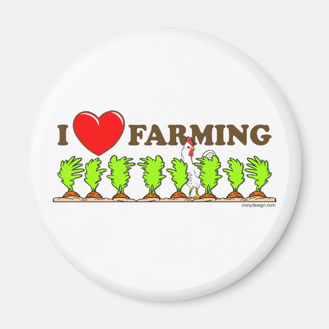 Imán I Heart Farming (Frente)