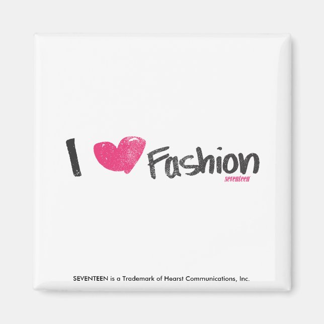 Imán I Heart Fashion Magenta (Frente)