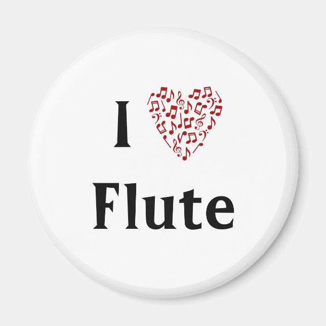 Imán I Heart Flute - Music Instrument (Frente)