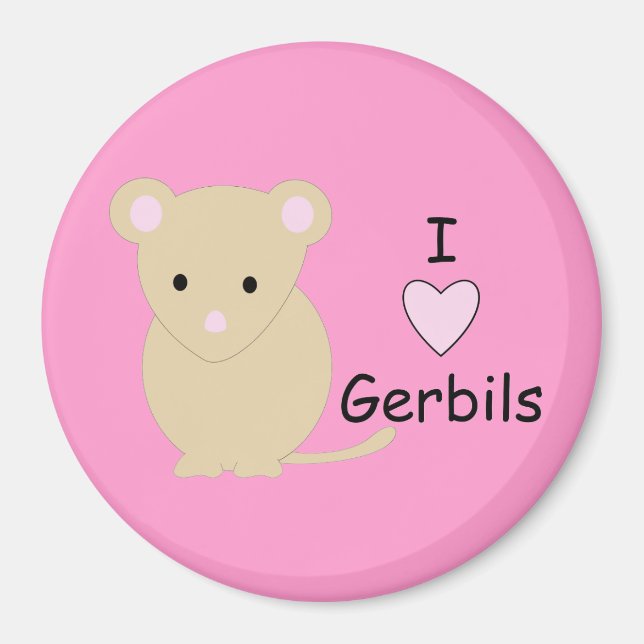 Imán I Heart Gerbils Magnet (Frente)