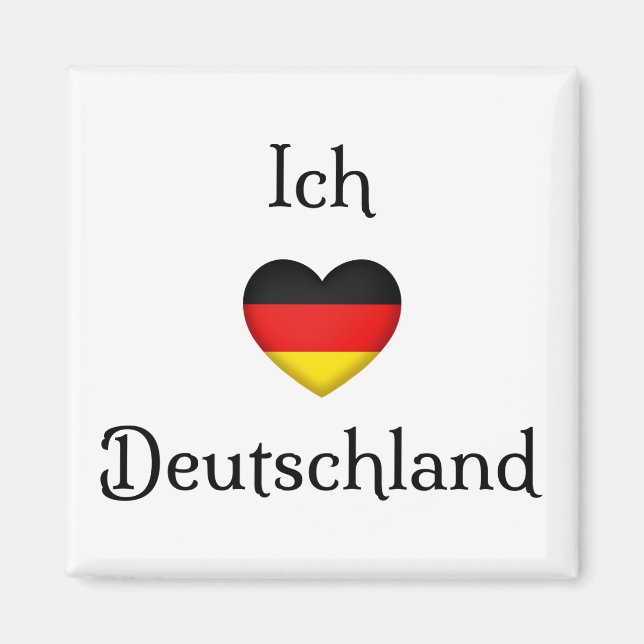 Imán "I Heart Germany" viajero al mundo del orgullo ale (Frente)