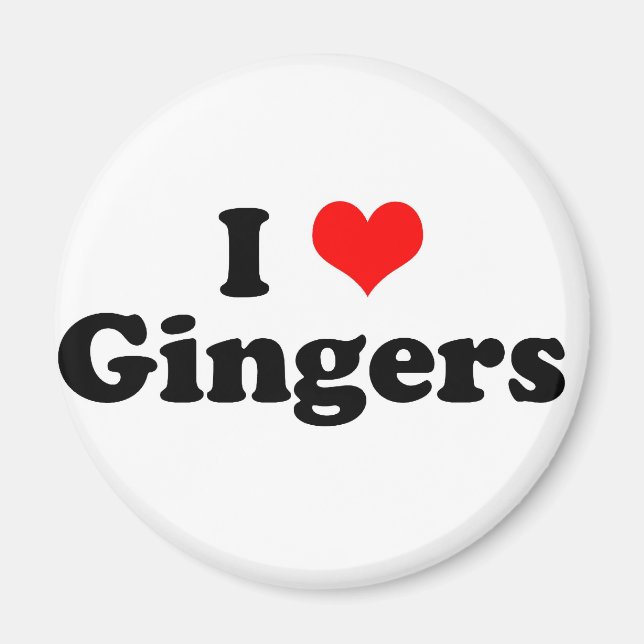 Imán I Heart Gingers (Frente)