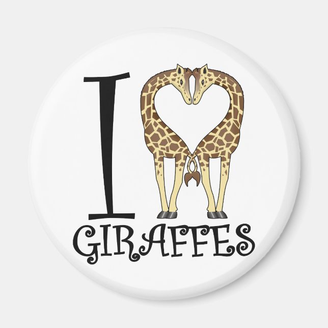 Imán I Heart Giraffes (Frente)