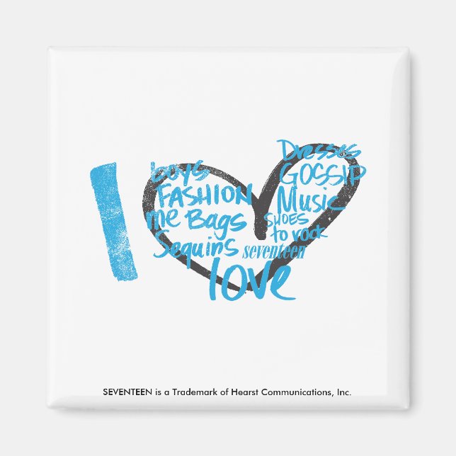 Imán I Heart Graffiti Aqua (Frente)