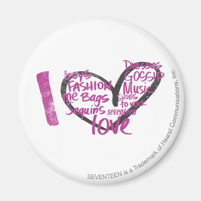 Imán I Heart Graffiti Purple (Frente)