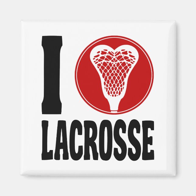 Imán I Heart Lacrosse (Frente)