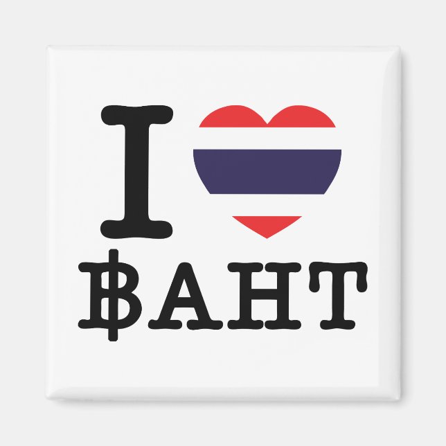 Imán I Heart (Love) Baht (Frente)