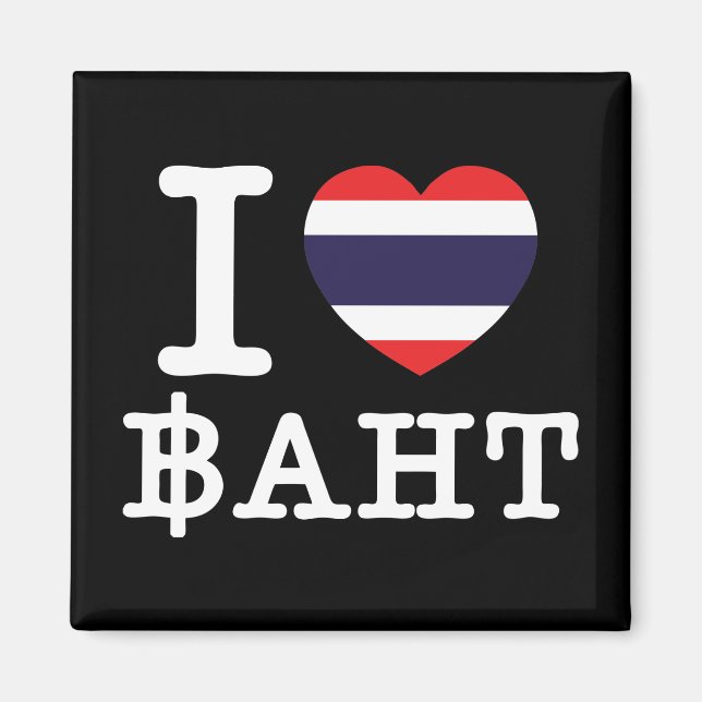 Imán I Heart (Love) Baht (Frente)