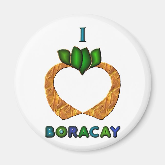 Imán I Heart (Love) Boracay (Frente)