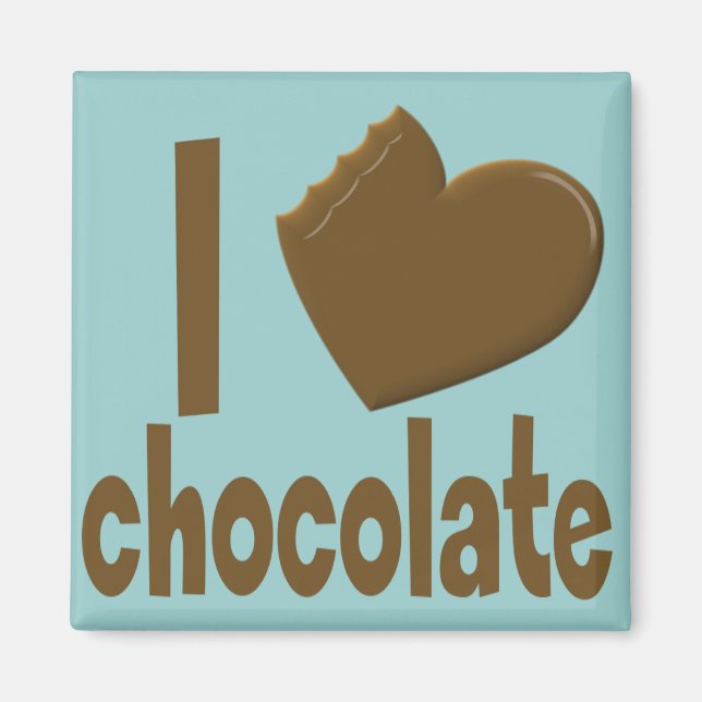 Imán I Heart Love Chocolate (Frente)