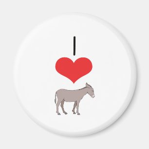 Imán I Heart (Love) Donkeys
