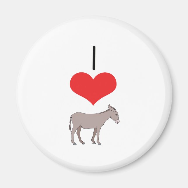 Imán I Heart (Love) Donkeys (Frente)