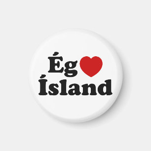 Imán I Heart (Love) Islandia [Ég Elska Ísland] Islandés