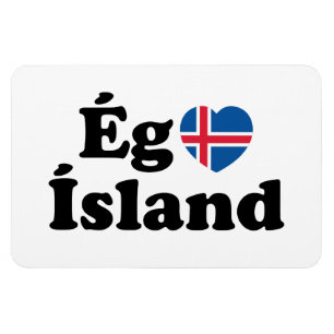 Imán I Heart (Love) Islandia [Ég Elska Ísland] Islandés
