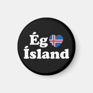 Imán I Heart (Love) Islandia [Ég Elska Ísland] Islandés