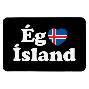 Imán I Heart (Love) Islandia [Ég Elska Ísland] Islandés