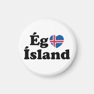 Imán I Heart (Love) Islandia [Ég Elska Ísland] Islandés