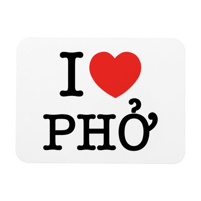 Imán I Heart (Love) Pho (Horizontal)
