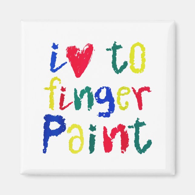 Imán I Heart Love To Finger Paint - Funny Couple  (Frente)