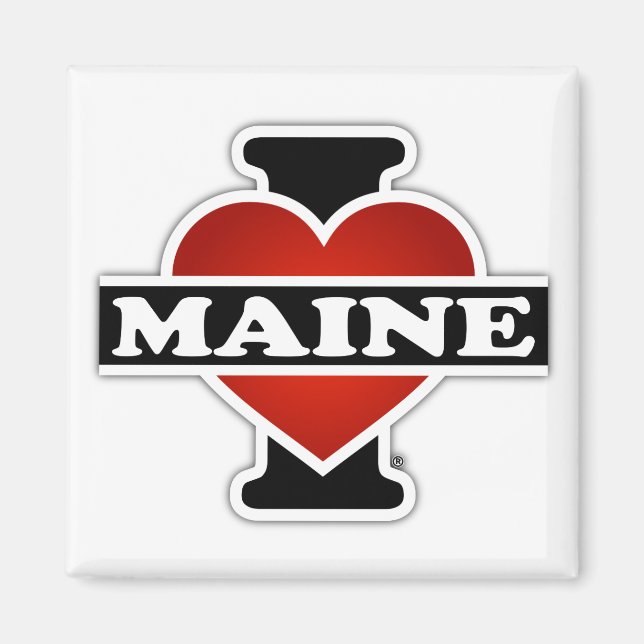 Imán I Heart Maine (Frente)