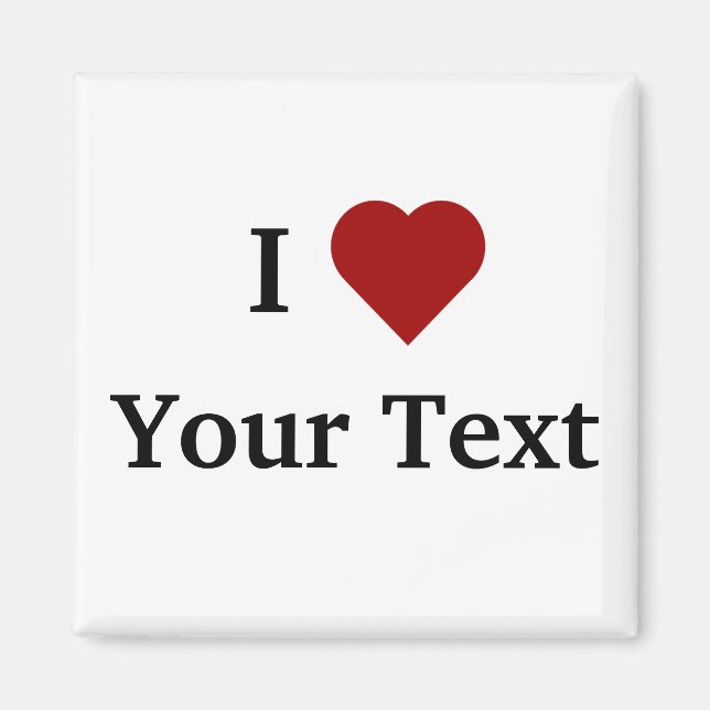 Imán I Heart (personalizado) (Frente)