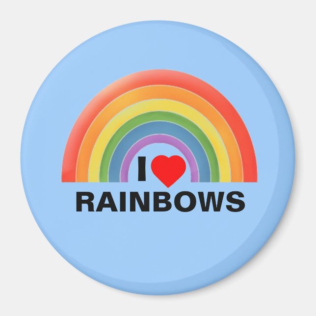 Imán "I Heart Rainbows" Fridge Magnet (Frente)