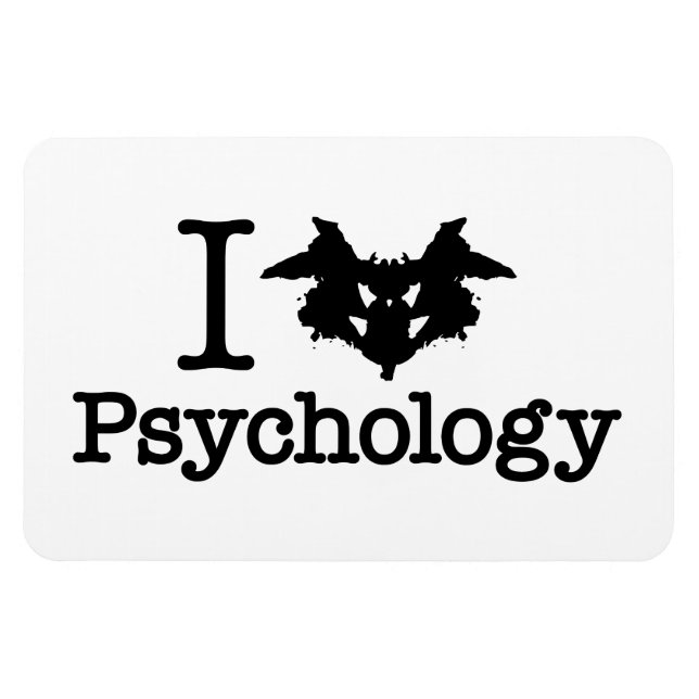 Imán I Heart (Rorschach Inkblot) Psicología (Horizontal)