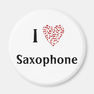 Imán I Heart Saxophone - Music Instrument