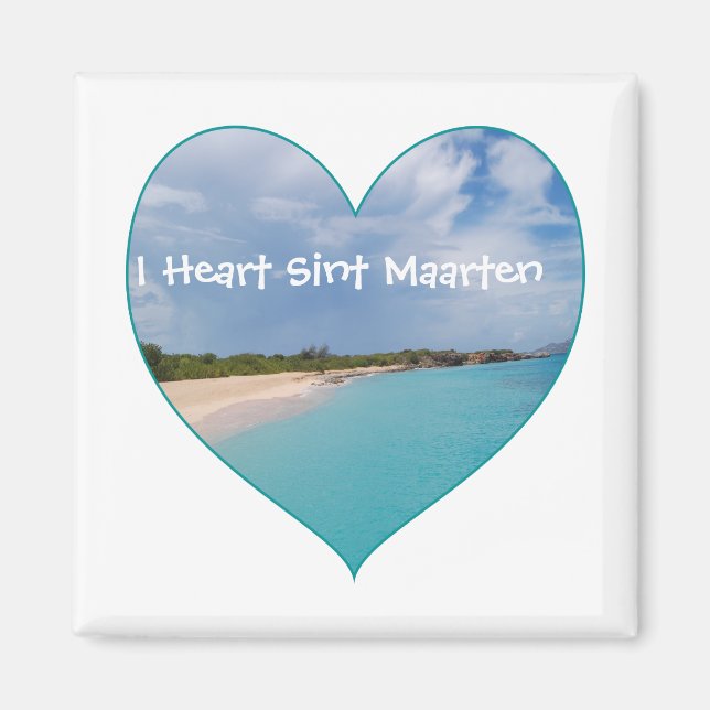 Imán I Heart Sint Maarten Magnet (Frente)