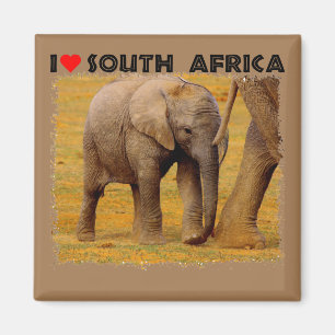 Imán I Heart South Africa Elephant Calf Magnet