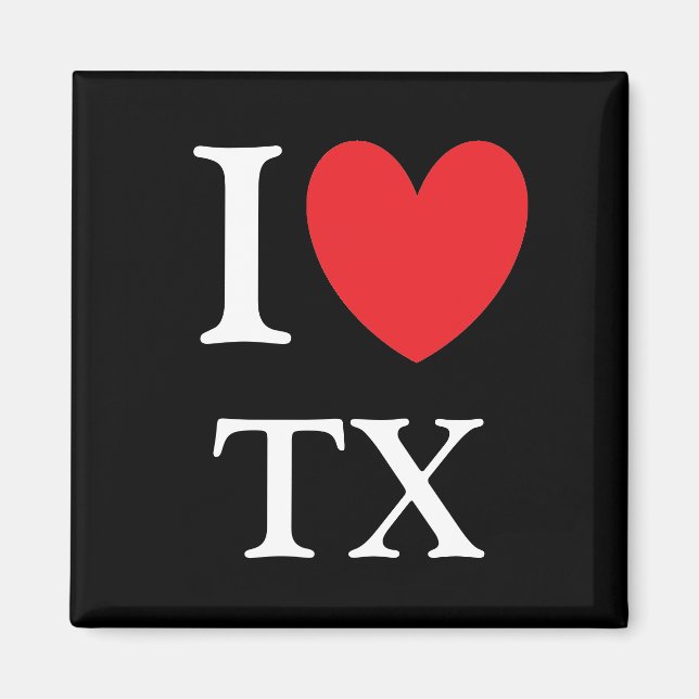 Imán I Heart Texas Magnet (Frente)