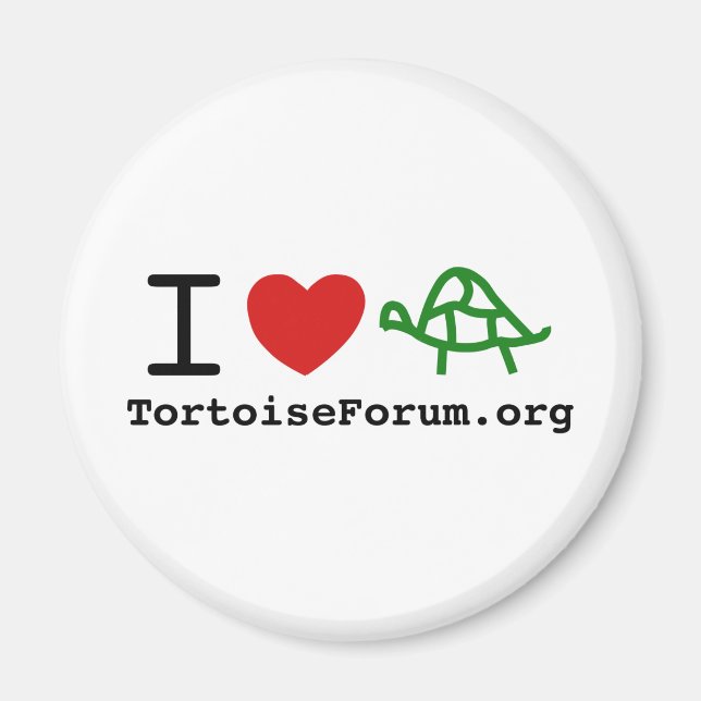 Imán I Heart Tortoises Refrigerator Magnet (Frente)