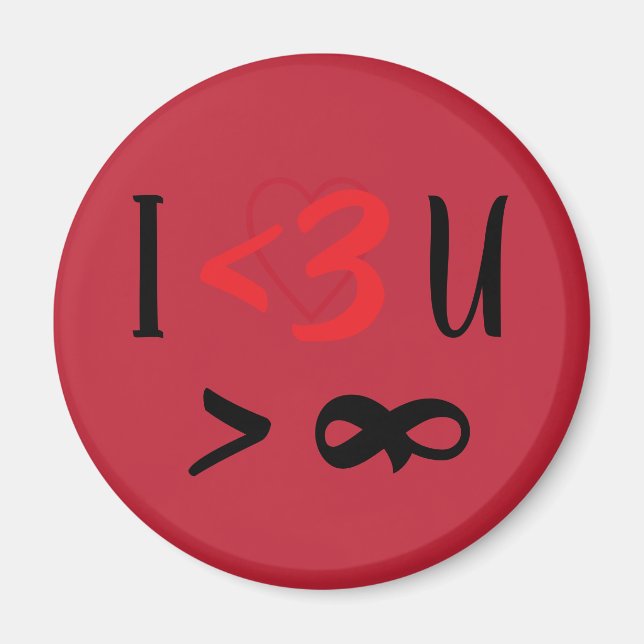 Imán I Heart U More Than Infinity Magnet (Frente)