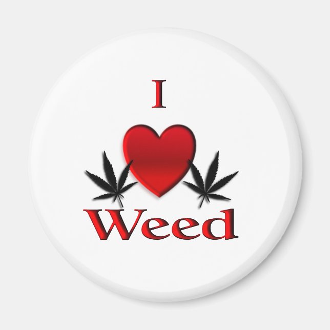 Imán I Heart Weed (Frente)