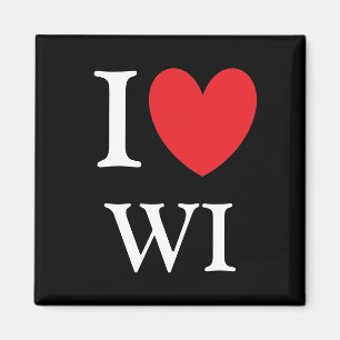 Imán I Heart Wisconsin Magnet