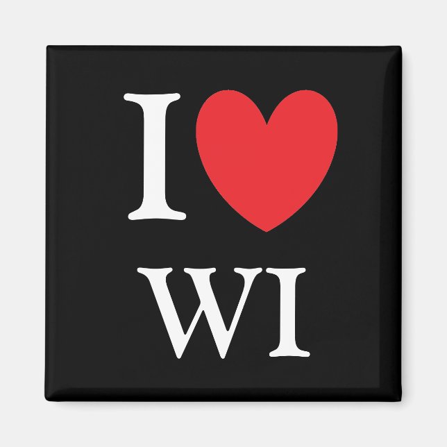 Imán I Heart Wisconsin Magnet (Frente)