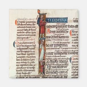 Imán 'I' inicial historiada que representa a Ruth