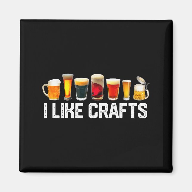 Imán I Like Crafts Craft Beer Microbrew Hops Funny Gift (Frente)