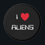 Imán I Love Aliens<br><div class="desc">"I Love Aliens" heart design on great gift ideas.</div>
