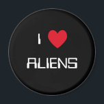 Imán I Love Aliens<br><div class="desc">"I Love Aliens" heart design on great gift ideas.</div>