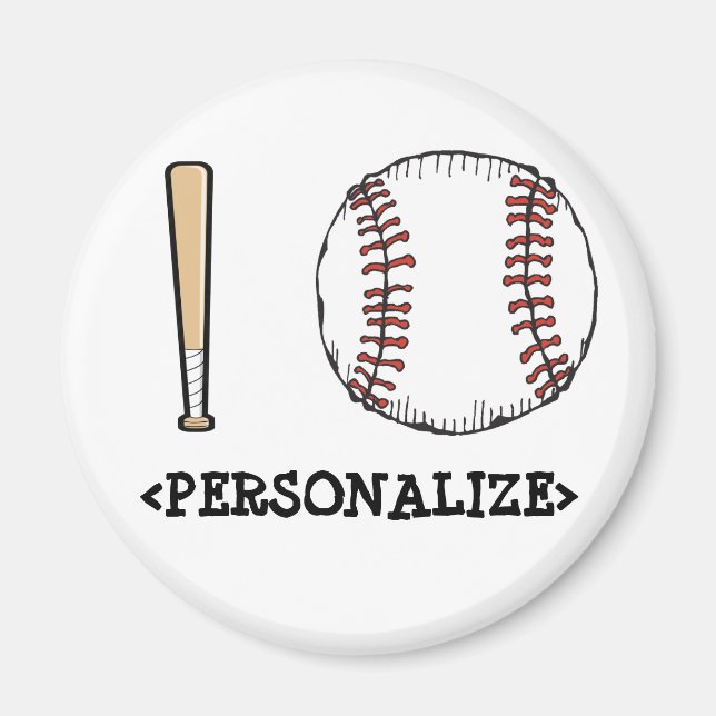 Imán I Love (Béisbol),<PERSONALIZE> (Frente)