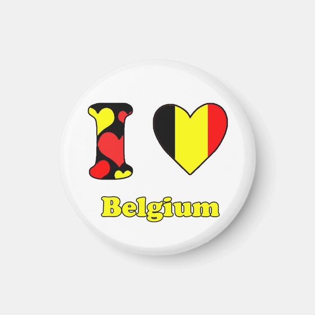 Imán I love Belgium magnet (Frente)