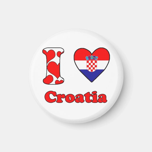 Imán I love Croatia magnet (Frente)