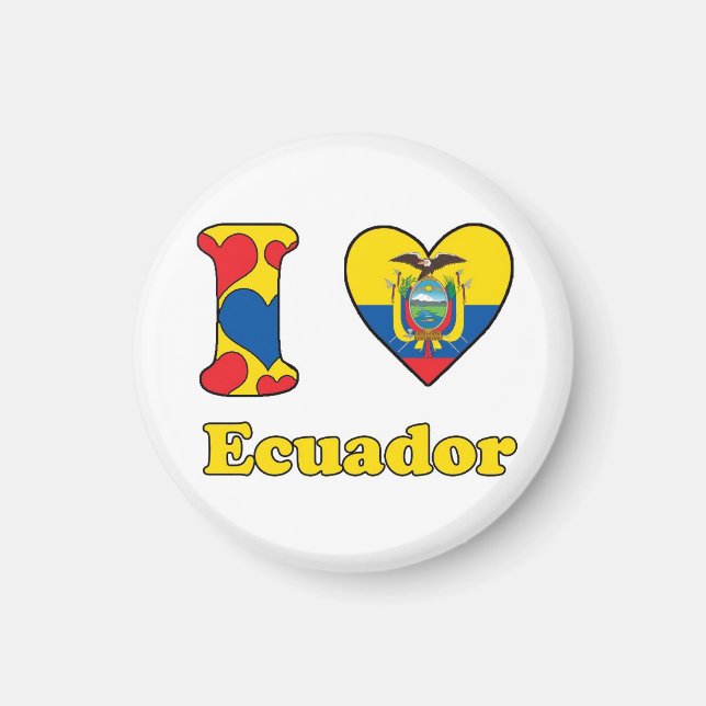Imán I love Ecuador (Frente)