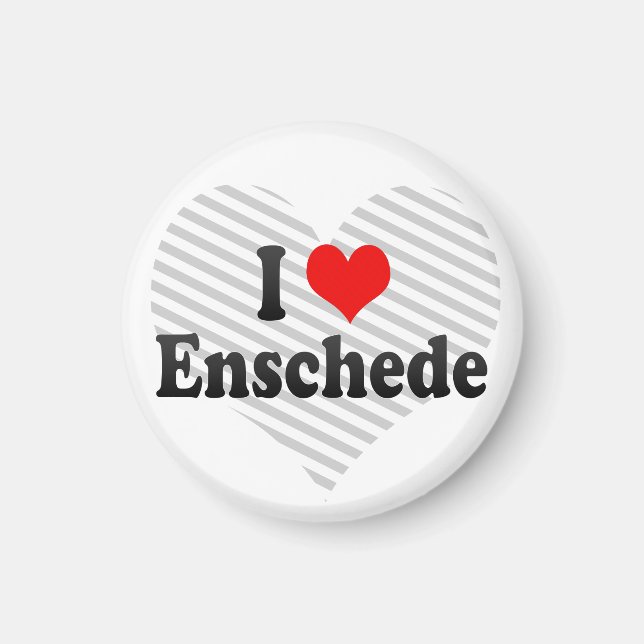 Imán I Love Enschede, Países Bajos (Frente)